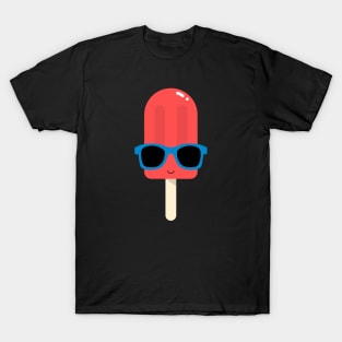 Red Ice Pop Wearing Blue Sunglasses T-Shirt